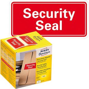 Sicherheitsetiketten Avery Zweckform Security Seal, rechteckig, B 38 x H 20 mm, 1 Rolle mit 200 Stück Sicherheitsetiketten Avery Zweckform Security Seal, rechteckig, B 38 x H 20 mm, 1 Rolle mit 200 Stück