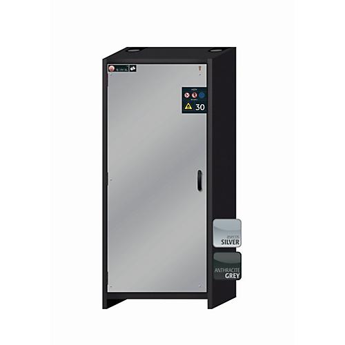 Sicherheitsschrank Typ 30 asecos Q-CLASSIC-30, Flügeltür, Anschlag links, Front asecos Silber, B 864 x T 620 x H 1947 mm