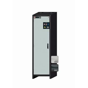 Sicherheitsschrank Typ 30 asecos Q-CLASSIC-30, Flügeltür, Anschlag links, Front Lichtgrau, B 564 x T 620 x H 1947 mm