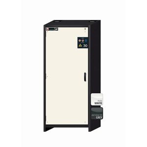 Sicherheitsschrank Typ 30 asecos Q-CLASSIC-30, Flügeltür, Anschlag links, Front Reinweiß, B 864 x T 620 x H 1947 mm