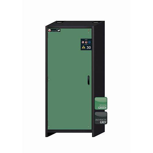 Sicherheitsschrank Typ 30 asecos Q-CLASSIC-30, Flügeltür, Anschlag links, Front Resedagrün, B 864 x T 620 x H 1947 mm