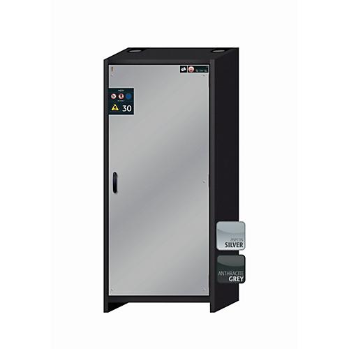 Sicherheitsschrank Typ 30 asecos Q-CLASSIC-30, Flügeltür, Anschlag rechts, Front asecos Silber, B 864 x T 620 x H 1947 mm