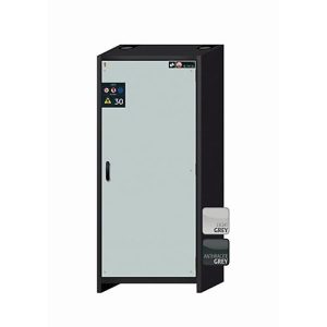 Sicherheitsschrank Typ 30 asecos Q-CLASSIC-30, Flügeltür, Anschlag rechts, Front Lichtgrau, B 864 x T 620 x H 1947 mm