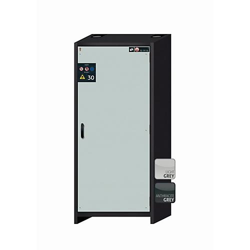 Sicherheitsschrank Typ 30 asecos Q-CLASSIC-30, Flügeltür, Anschlag rechts, Front Lichtgrau, B 864 x T 620 x H 1947 mm