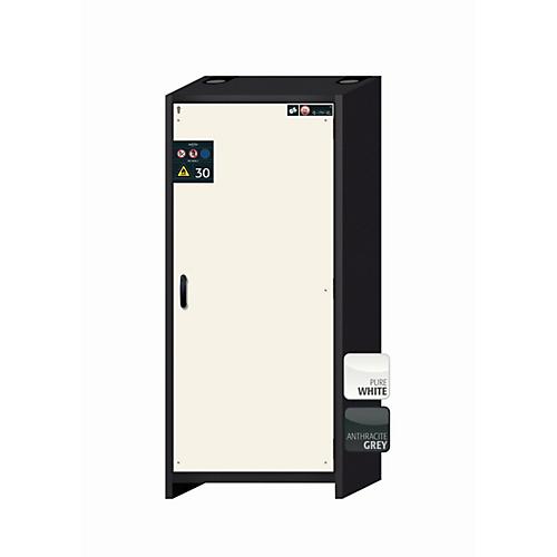 Sicherheitsschrank Typ 30 asecos Q-CLASSIC-30, Flügeltür, Anschlag rechts, Front Reinweiß, B 864 x T 620 x H 1947 mm