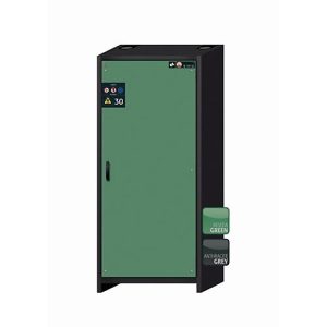 Sicherheitsschrank Typ 30 asecos Q-CLASSIC-30, Flügeltür, Anschlag rechts, Front Resedagrün, B 864 x T 620 x H 1947 mm