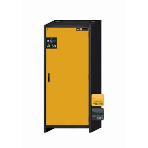 Sicherheitsschrank Typ 30 asecos Q-CLASSIC-30, Flügeltür, Anschlag rechts, Front Sicherheitsgelb, B 864 x T 620 x H 1947 mm