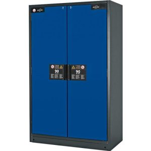 Sicherheitsschrank Typ 90 Asecos Q-CLASSIC-90, B 1200 mm, 4 Auszüge, enzianblau