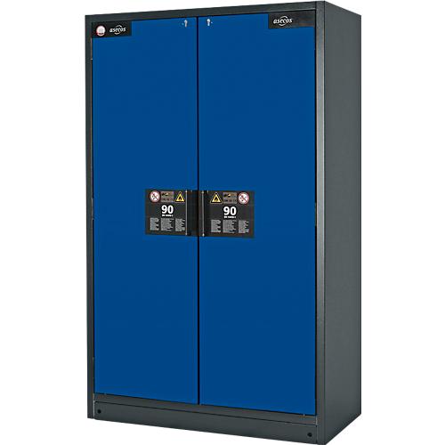 Sicherheitsschrank Typ 90 Asecos Q-CLASSIC-90, B 1200 mm, 4 Auszüge, enzianblau