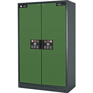 Sicherheitsschrank Typ 90 Asecos Q-CLASSIC-90, B 1200 mm, 4 Auszüge, resedagrün
