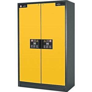 Sicherheitsschrank Typ 90 Asecos Q-CLASSIC-90, B 1200 mm, 4 Auszüge, sicherheitsgelb