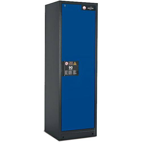 Sicherheitsschrank Typ 90 Asecos Q-CLASSIC-90, B 600 mm, Tür rechts, 3 Böden, enzianblau