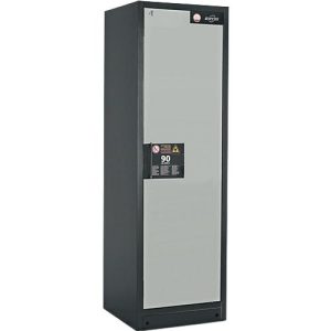 Sicherheitsschrank Typ 90 Asecos Q-CLASSIC-90, B 600 mm, Tür rechts, 3 Böden, lichtgrau