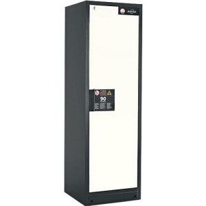 Sicherheitsschrank Typ 90 Asecos Q-CLASSIC-90, B 600 mm, Tür rechts, 3 Böden, reinweiß