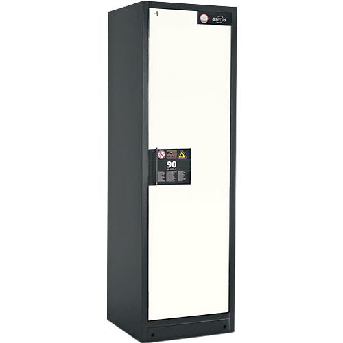 Sicherheitsschrank Typ 90 Asecos Q-CLASSIC-90, B 600 mm, Tür rechts, 3 Böden, reinweiß