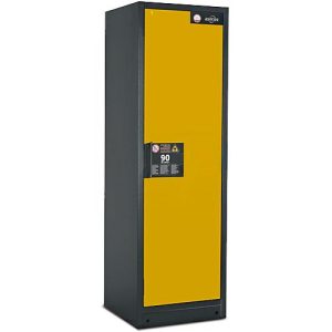Sicherheitsschrank Typ 90 Asecos Q-CLASSIC-90, B 600 mm, Tür rechts, 3 Böden, sicherheitsgelb