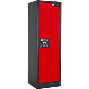 Sicherheitsschrank Typ 90 Asecos Q-CLASSIC-90, B 600 mm, Tür rechts, 3 Böden, verkehrsrot