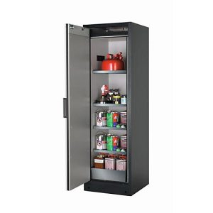 Sicherheitsschrank Typ 90 asecos Q-CLASSIC-90, Flügeltür, Anschlag links, Front Lichtgrau, B 599 x T 615 x H 1953 mm