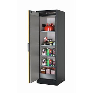 Sicherheitsschrank Typ 90 asecos Q-CLASSIC-90, Flügeltür, Anschlag links, Front Sicherheitsgelb, B 599 x T 615 x H 1953 mm
