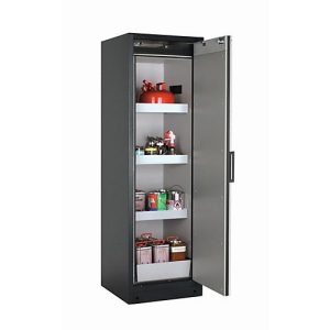 Sicherheitsschrank Typ 90 asecos Q-PEGASUS-90, Flügeltür mit Schließ-Automatik, Anschlag rechts, Front Lichtgrau, B 599 x T 615 x H 1953 mm