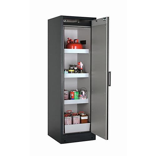 Sicherheitsschrank Typ 90 asecos Q-PEGASUS-90, Flügeltür mit Schließ-Automatik, Anschlag rechts, Front Lichtgrau, B 599 x T 615 x H 1953 mm