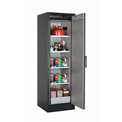 Sicherheitsschrank Typ 90 asecos Q-PEGASUS-90, Flügeltür mit Schließ-Automatik, Anschlag rechts, Front Reinweiß, B 599 x T 615 x H 1953 mm
