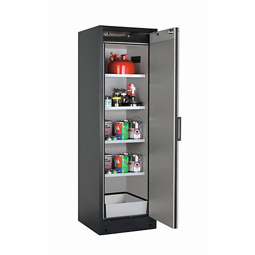 Sicherheitsschrank Typ 90 asecos Q-PEGASUS-90, Flügeltür mit Schließ-Automatik, Anschlag rechts, Front Reinweiß, B 599 x T 615 x H 1953 mm