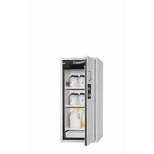 Sicherheitsschrank Typ 90 asecos S-CLASSIC-90, Flügeltür mit Türfeststellanlage, Anschlag rechts, Front Lichtgrau, B 596 x T 616 x H 1298 mm Sicherheitsschrank Typ 90 asecos S-CLASSIC-90, Flügeltür mit Türfeststellanlage, Anschlag rechts, Front Lichtgrau, B 596 x T 616 x H 1298 mm