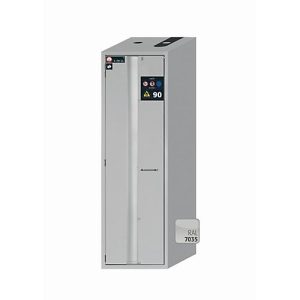 Sicherheitsschrank Typ 90 asecos S-PHOENIX-90, Falttür mit Türfeststellanlage, Anschlag links, Front Lichtgrau, B 596 x T 749 x H 1968 mm Sicherheitsschrank Typ 90 asecos S-PHOENIX-90, Falttür mit Türfeststellanlage, Anschlag links, Front Lichtgrau, B 596 x T 749 x H 1968 mm