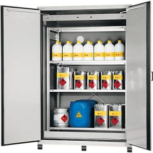 Sicherheitsschrank Typ 90 Asecos XL-CLASSIC-90, Flügeltüren mit Türfeststellanlage, 1 x Bodenauffangwanne mit Regal, 66 l Sicherheitsschrank Typ 90 Asecos XL-CLASSIC-90, Flügeltüren mit Türfeststellanlage, 1 x Bodenauffangwanne mit Regal, 66 l