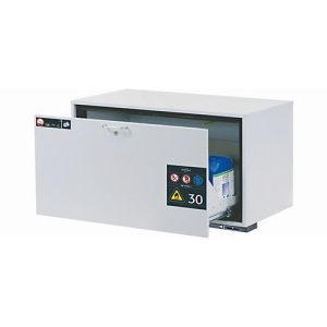 Sicherheitsunterbauschrank Typ 30 asecos UB-S-30, Schublade, Front Lichtgrau, B 1102 x T 574 x H 600 mm Sicherheitsunterbauschrank Typ 30 asecos UB-S-30, Schublade, Front Lichtgrau, B 1102 x T 574 x H 600 mm