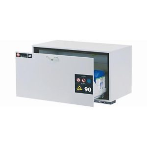 Sicherheitsunterbauschrank Typ 90 asecos UB-S-90, Schublade, Front Lichtgrau, B 1102 x T 574 x H 600 mm Sicherheitsunterbauschrank Typ 90 asecos UB-S-90, Schublade, Front Lichtgrau, B 1102 x T 574 x H 600 mm