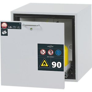 Sicherheitsunterbauschrank Typ 90 asecos UB-S-90, Schublade, Front Lichtgrau, B 593 x T 574 x H 600 mm Sicherheitsunterbauschrank Typ 90 asecos UB-S-90, Schublade, Front Lichtgrau, B 593 x T 574 x H 600 mm