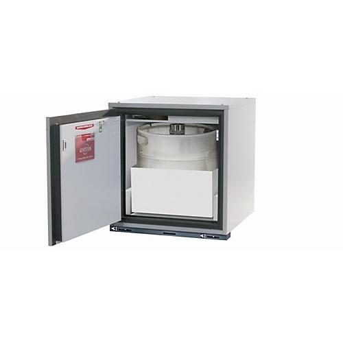 Sicherheitsunterbauschrank Typ 90 asecos UB-T-90, Flügeltür, Anschlag links, Front Lichtgrau, B 593 x T 574 x H 600 mm