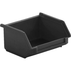 Sichtlagerkasten LF 110, ESD-leitfähig, schwarz, Außenmaße L 92 x B 102 x H 51 mm, Inhalt 0,3 L Sichtlagerkasten LF 110, ESD-leitfähig, schwarz, Außenmaße L 92 x B 102 x H 51 mm, Inhalt 0,3 L