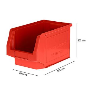 Sichtlagerkasten LF 322, Kunststoff, 10,4 l, rot Sichtlagerkasten LF 322, Kunststoff, 10,4 l, rot