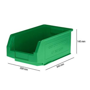 Sichtlagerkasten SSI Schäfer LF 321, Polypropylen, L 343 x B 209 x H 145 mm, 7,5 l, grün Sichtlagerkasten SSI Schäfer LF 321, Polypropylen, L 343 x B 209 x H 145 mm, 7,5 l, grün