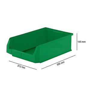 Sichtlagerkasten SSI Schäfer LF 531, Polypropylen, L 500 x B 312 x H 145 mm, 16,5 l, grün Sichtlagerkasten SSI Schäfer LF 531, Polypropylen, L 500 x B 312 x H 145 mm, 16,5 l, grün