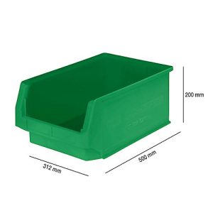 Sichtlagerkasten SSI Schäfer LF 532, Polypropylen, L 500 x B 312 x H 200 mm, 23,5 l, grün Sichtlagerkasten SSI Schäfer LF 532, Polypropylen, L 500 x B 312 x H 200 mm, 23,5 l, grün