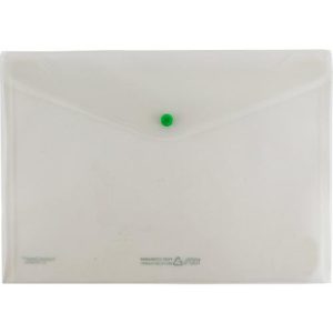 Sichttasche FolderSys FolderGreen®, A4 Querformat, 0,20 mm, Druckknopf-Verschluss, B 335 x H 235 mm, 100 % Post Consumer Recycling PP, transparent, 10 Stück Sichttasche FolderSys FolderGreen®, A4 Querformat, 0,20 mm, Druckknopf-Verschluss, B 335 x H 235 mm, 100 % Post Consumer Recycling PP, transparent, 10 Stück