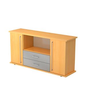 Sideboard mit 2 Schubladen, Buche Sideboard mit 2 Schubladen, Buche