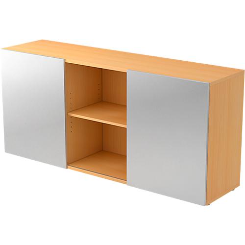 Sideboard TARVIS, 2 OH, mit Schiebetüren, B 1600 x T 420 x H 748 mm, Buche-Dekor