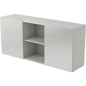 Sideboard TARVIS, 2 OH, mit Schiebetüren, B 1600 x T 420 x H 748 mm, lichtgrau Sideboard TARVIS, 2 OH, mit Schiebetüren, B 1600 x T 420 x H 748 mm, lichtgrau