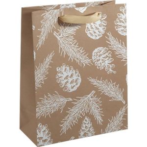 Sigel Geschenktasche ‚Pines Cones and Pine Branches‘, mit Folienveredelung, FSC Mix, 5 Stück Sigel Geschenktasche ‚Pines Cones and Pine Branches‘, mit Folienveredelung, FSC Mix, 5 Stück