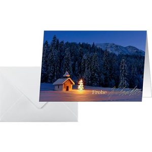 Sigel Weihnachtskarten-Set ‚Christmas Chapel‘, DIN A6, Weißkarton, 10 Stück + 10 Umschläge Sigel Weihnachtskarten-Set ‚Christmas Chapel‘, DIN A6, Weißkarton, 10 Stück + 10 Umschläge