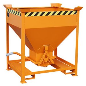 Silobehälter Typ SG 375, Einfahrtaschen, Inhalt 375 Liter, orange RAL 2000 Silobehälter Typ SG 375, Einfahrtaschen, Inhalt 375 Liter, orange RAL 2000