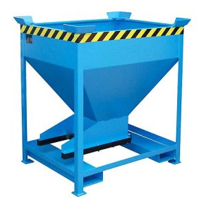 Silobehälter Typ SG-D 375, mit Einfahrtaschen, lackiert, blau Silobehälter Typ SG-D 375, mit Einfahrtaschen, lackiert, blau