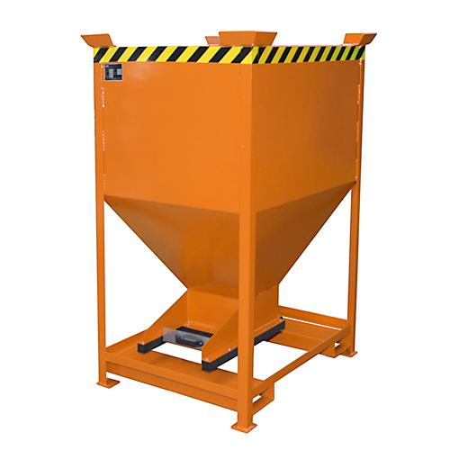 Silobehälter Typ SG-D 600, mit Einfahrtaschen, lackiert, orange