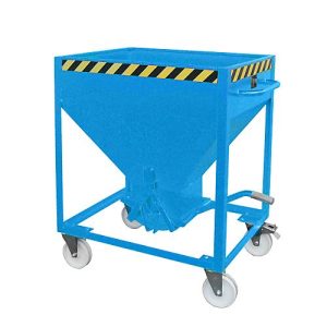 Silobehälter Typ SR 375, Räder, Inhalt 375 Liter, blau RAL 5012 Silobehälter Typ SR 375, Räder, Inhalt 375 Liter, blau RAL 5012