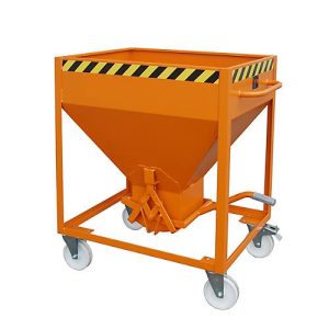 Silobehälter Typ SR 375, Räder, Inhalt 375 Liter, orange RAL 2000 Silobehälter Typ SR 375, Räder, Inhalt 375 Liter, orange RAL 2000